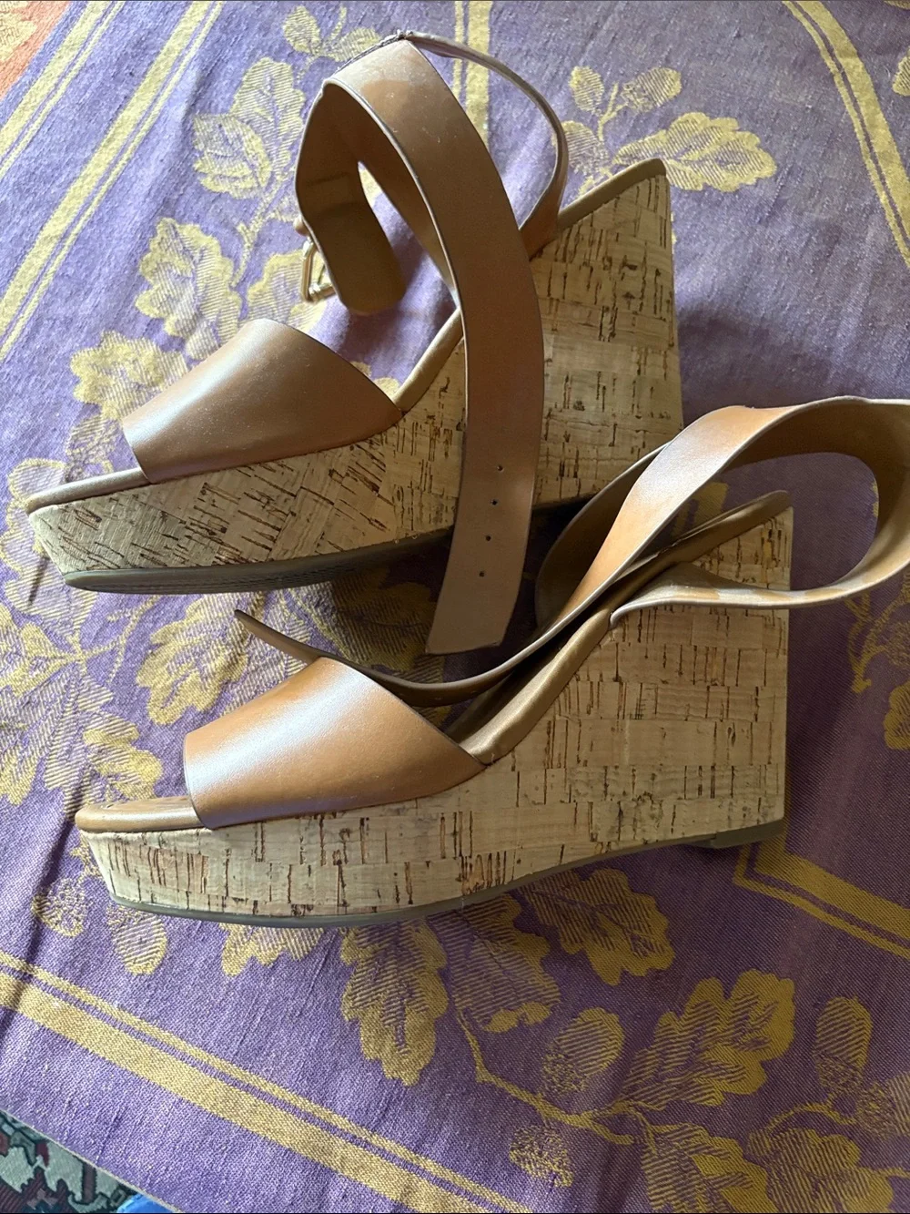 Tommy Hilfiger Tan Leather Block Heel Sandals